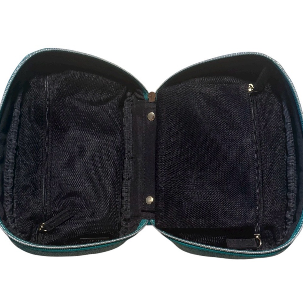 Bobbi Brown Green Pebbled Leather Cosmetic Case - Picture 7 of 9